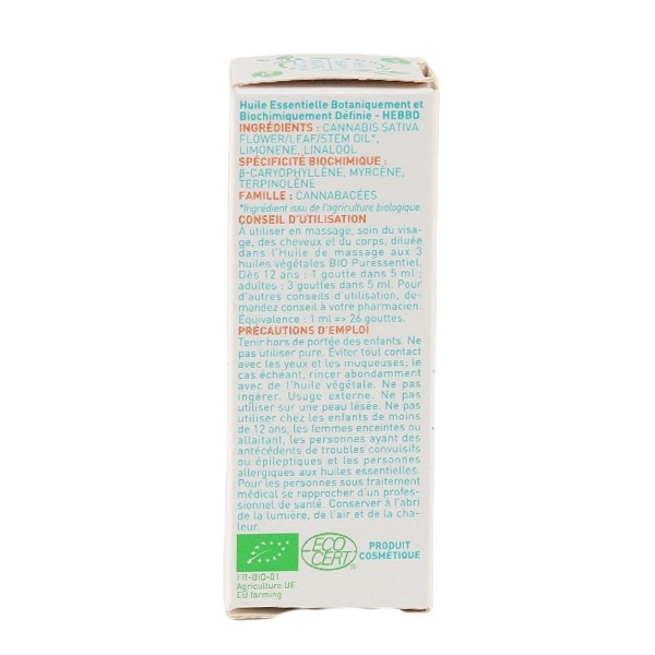 Puressentiel Huile essentielle Chanvre cultivé bio