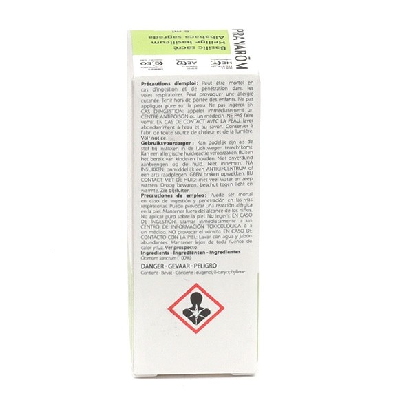 Pranarom huile essentielle Basilic sacré