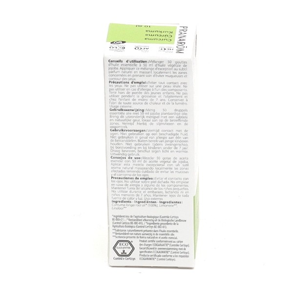 Pranarom Huile essentielle de Curcuma Bio