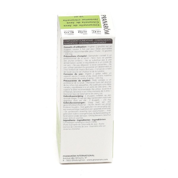 Pranarom Huile essentielle Citronnelle de java