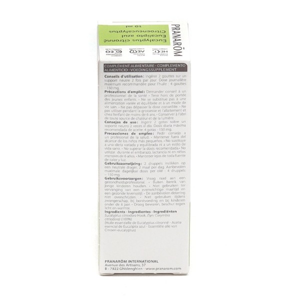 Pranarom huile essentielle Eucalyptus citronné