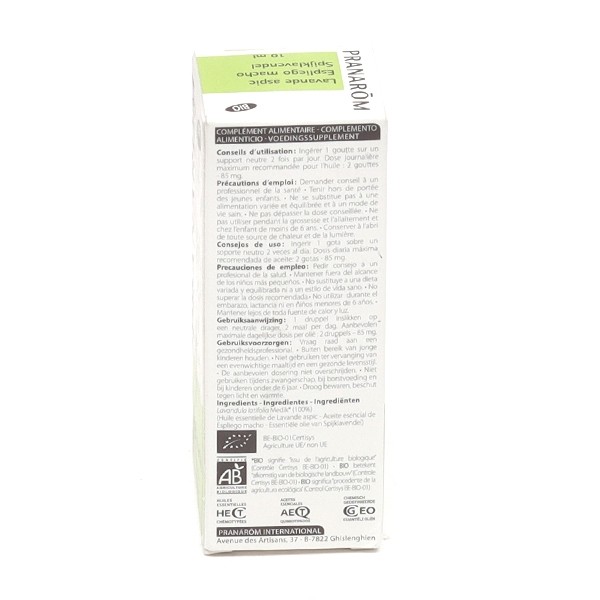 Pranarom Huile essentielle de Lavande aspic Bio