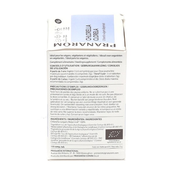 Pranarom Chlorella Bio comprimés