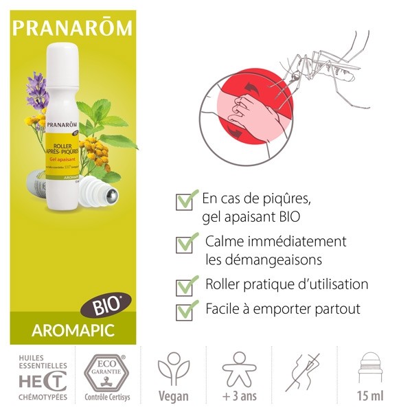 Pranarom Aromapic Roller après-piqûres bio