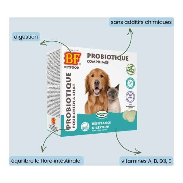 BF Petfood Probiotique chien chat comprimés
