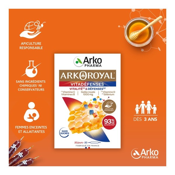 Arkoroyal Vitadéfenses ampoules