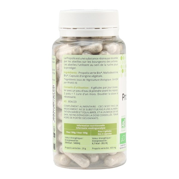 Propos Nature Propolis verte bio gélules