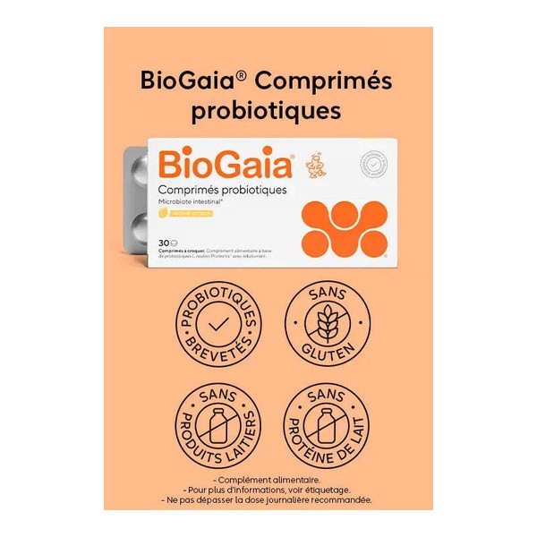 Biogaia comprimés probiotiques à croquer