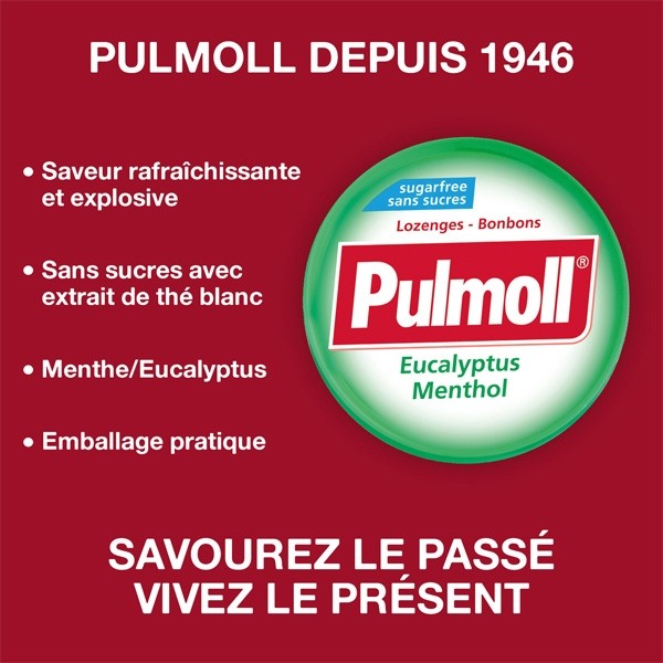 Pulmoll eucalyptus menthol pastilles sans sucres