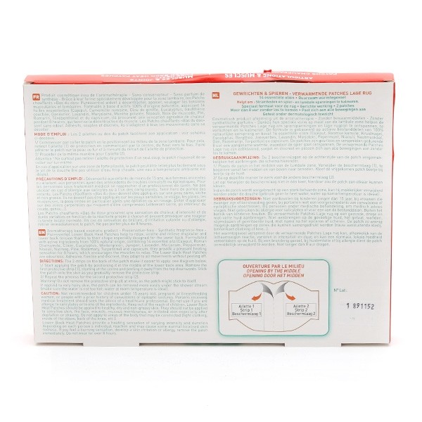 Puressentiel Articulations et Muscles patchs chauffants Bas du dos