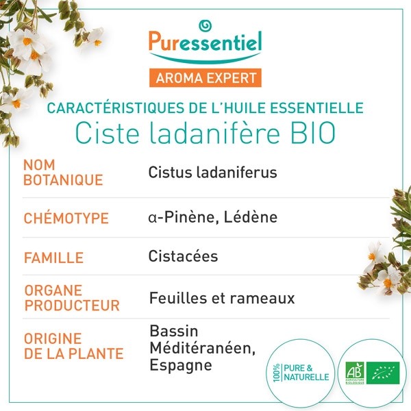 Puressentiel Huile essentielle Ciste Ladanifère Bio