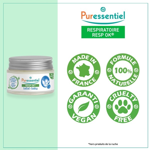 Puressentiel Resp OK baume de massage pectoral Bébé