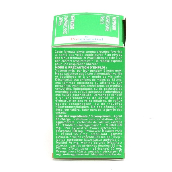 Puressentiel Respiratoire Comprimés Sinus Express