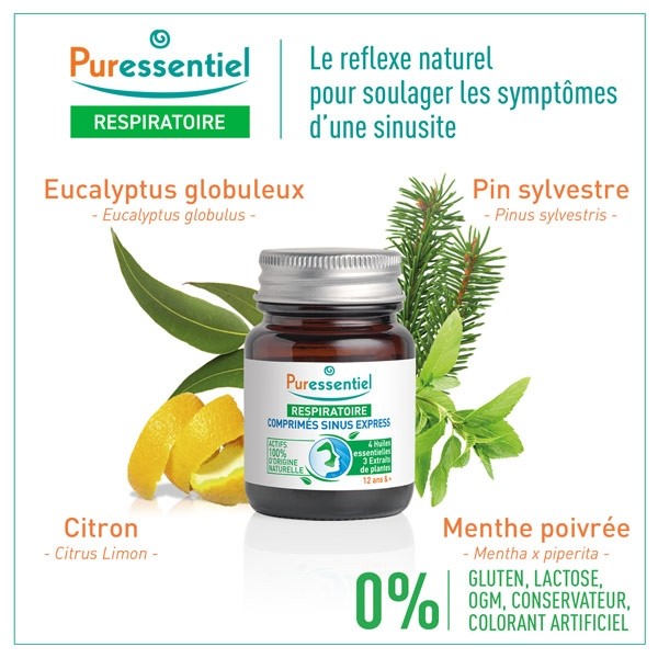Puressentiel Respiratoire Comprimés Sinus Express
