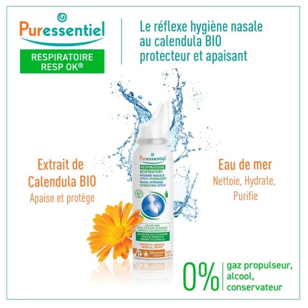 Puressentiel Respiratoire Hygiène nasale Spray hydratant