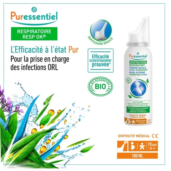 Puressentiel Respiratoire Hygiène nasale Spray hydratant