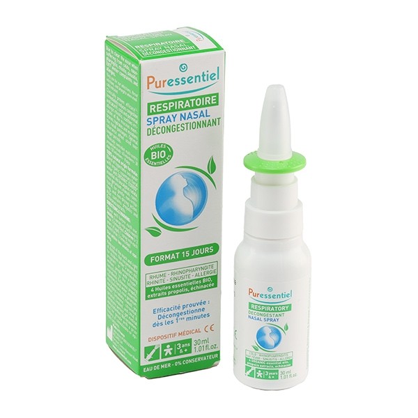 Puressentiel Respiratoire spray nasal décongestionnant Bio