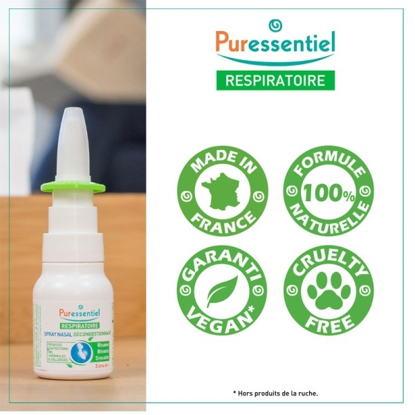 Puressentiel Respiratoire spray nasal décongestionnant Bio