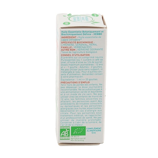 Puressentiel Huile essentielle Verveine citronnée Bio