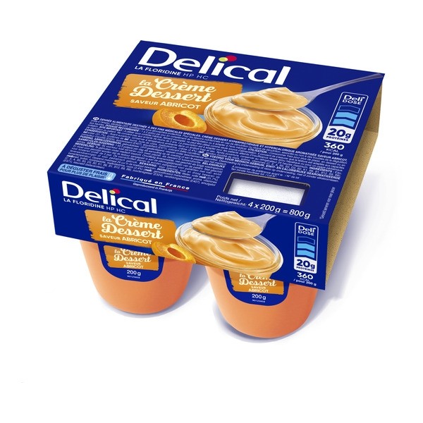Delical crème dessert HP HC La Floridine saveur abricot