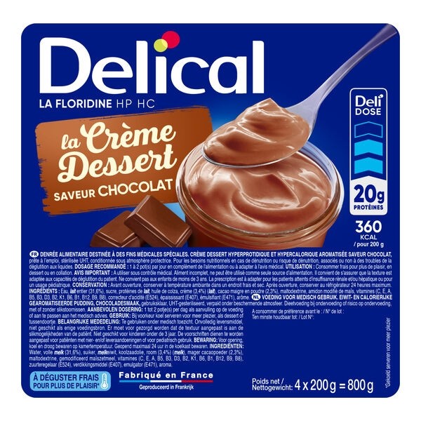 Delical crème dessert HP HC La Floridine saveur chocolat