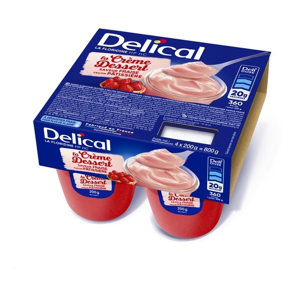 Delical crème dessert HP HC La Floridine saveur fraise