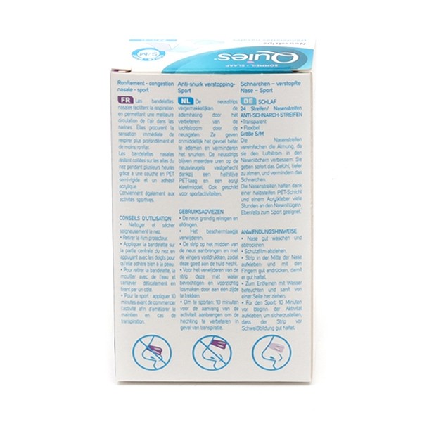 Quies Anti-Ronflement 24 bandelettes nasales