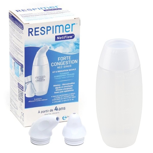 Respimer Netiflow kit d'irrigation nasale + 6 sachets