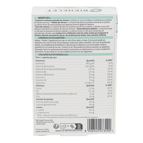 Richelet Force des cheveux capsules