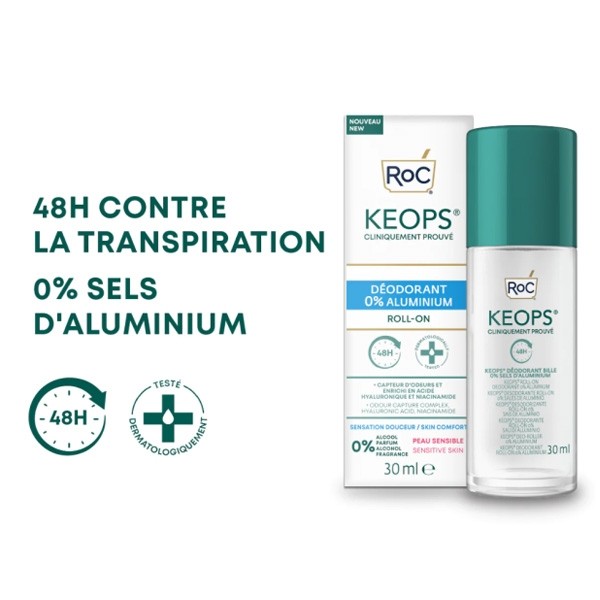 Roc Keops Déodorant bille 48h sans aluminium