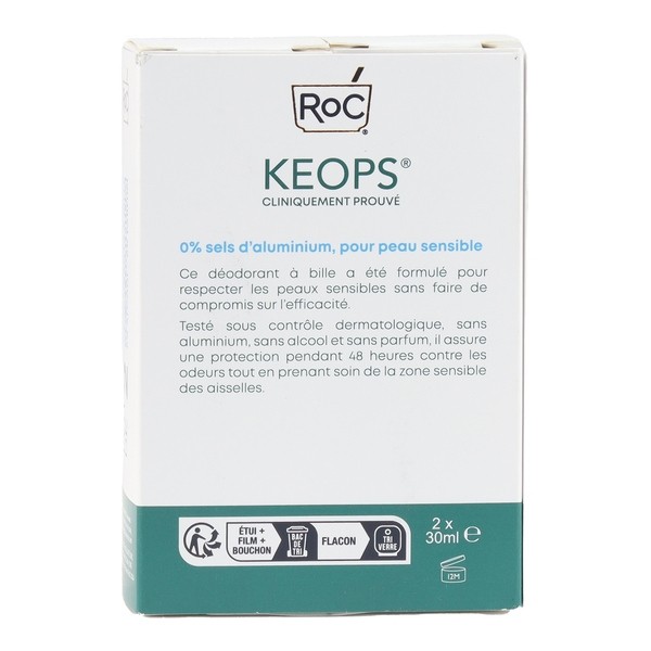 Roc Keops Déodorant bille 48h sans aluminium