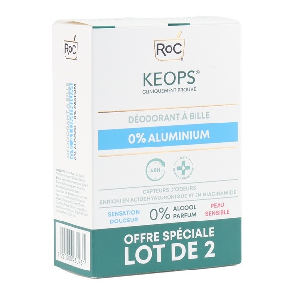 Roc Keops Déodorant bille 48h sans aluminium