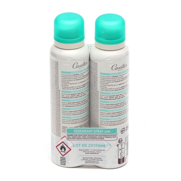 Cavaillès déodorant Dermato 48 h spray