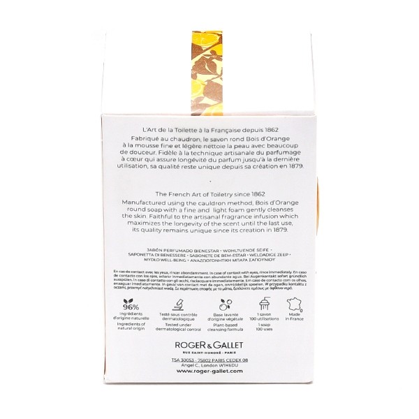 Roger et Gallet savon parfumé Bois d'Orange