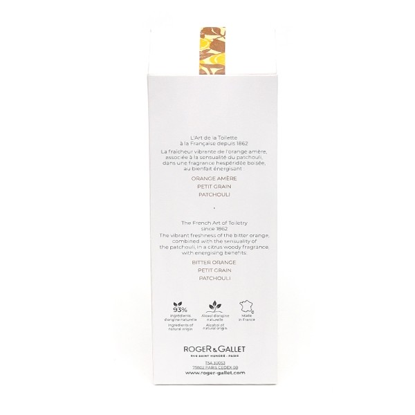 Roger et Gallet eau parfumée bienfaisante Bois d'Orange