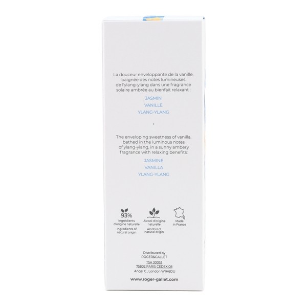 Roger et Gallet eau parfumée bienfaisante Vanille soleil