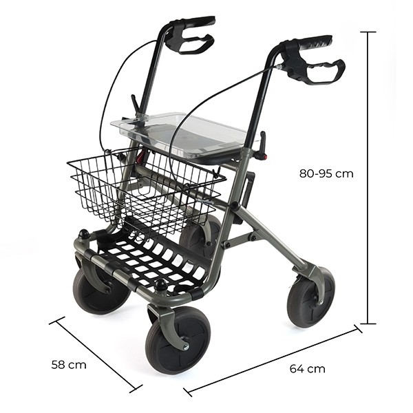 Déambulateur 4 roues avec panier