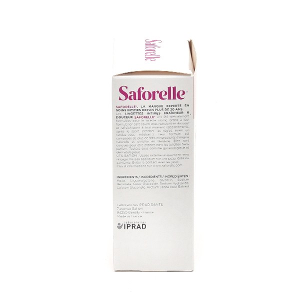 Saforelle Lingettes intimes sachets individuels