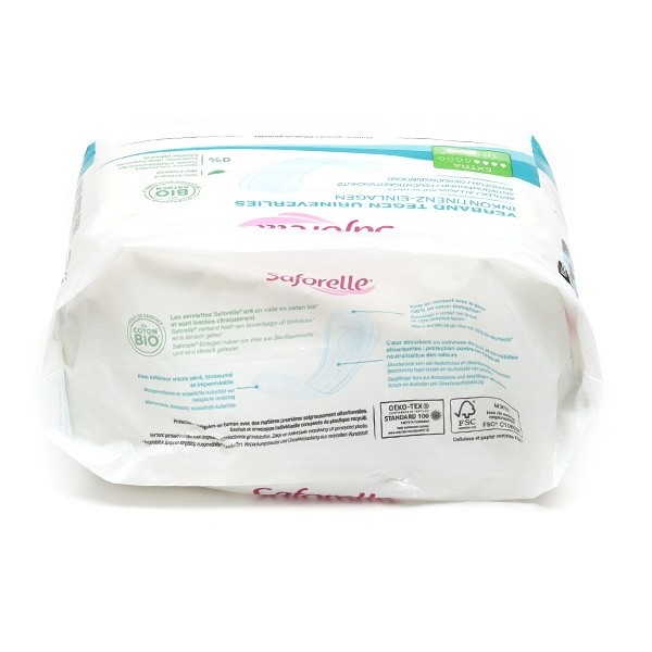 Saforelle Serviettes fuites urinaires Extra 4 gouttes