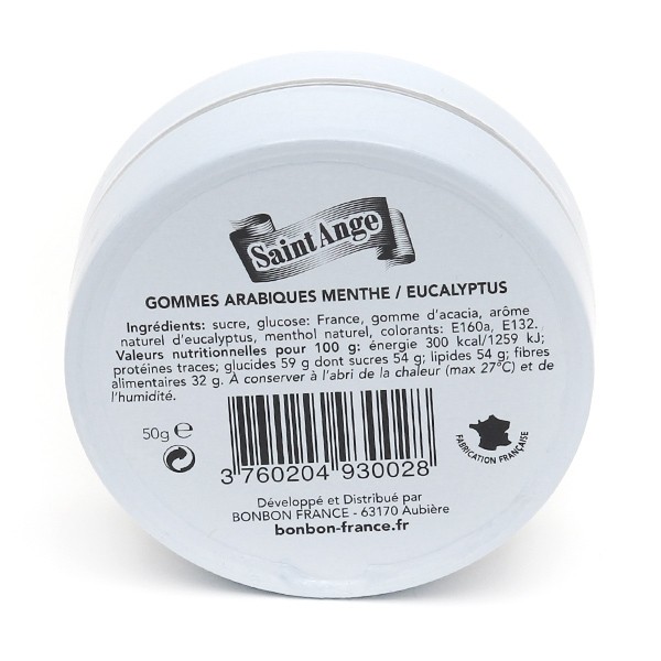 Saint Ange gommes Menthe Eucalyptus