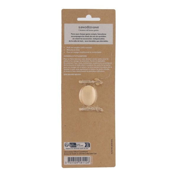 Sanodiane Blaireau rasage en bois