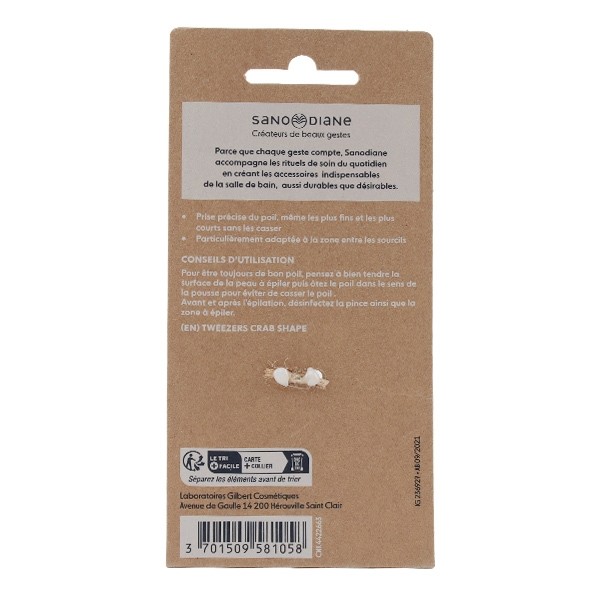 Sanodiane pince à épiler mors crabe