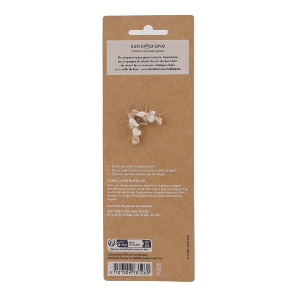 Sanodiane Pince à ongles pédicure 12 cm