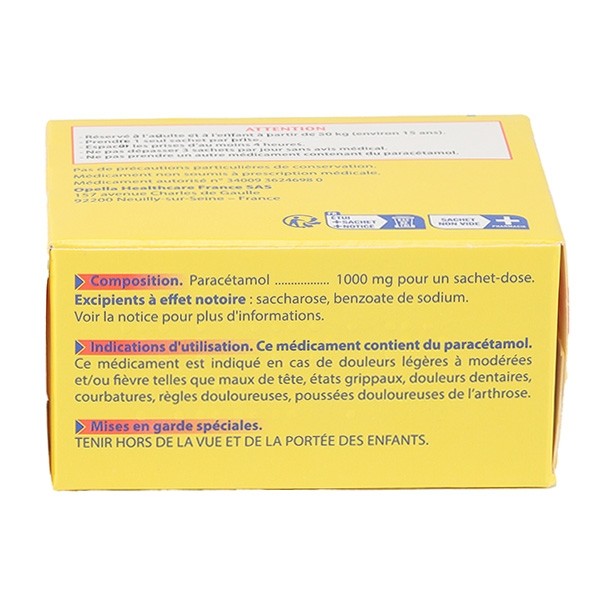 Doliprane 1000 mg poudre en sachets