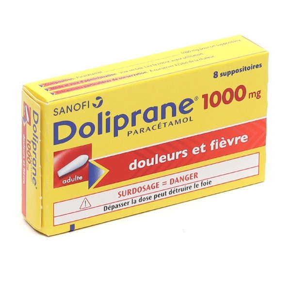 Doliprane 1000 mg adulte suppositoires