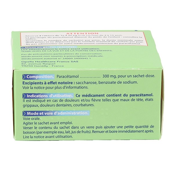 Doliprane 300 mg  poudre en sachets