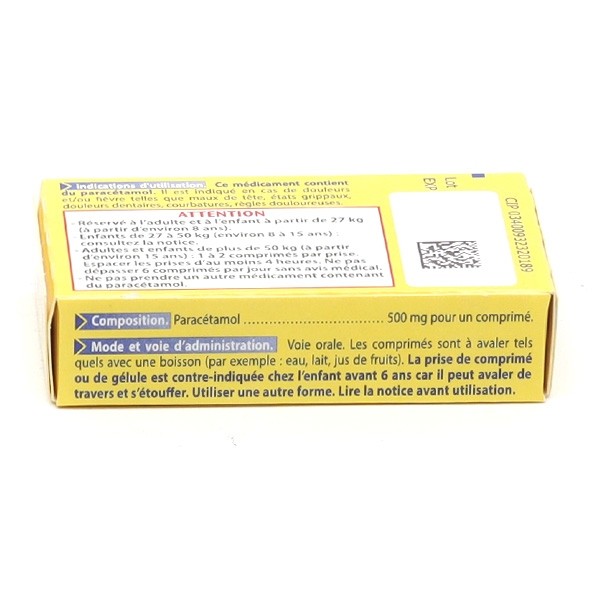 Doliprane 500 mg comprimé