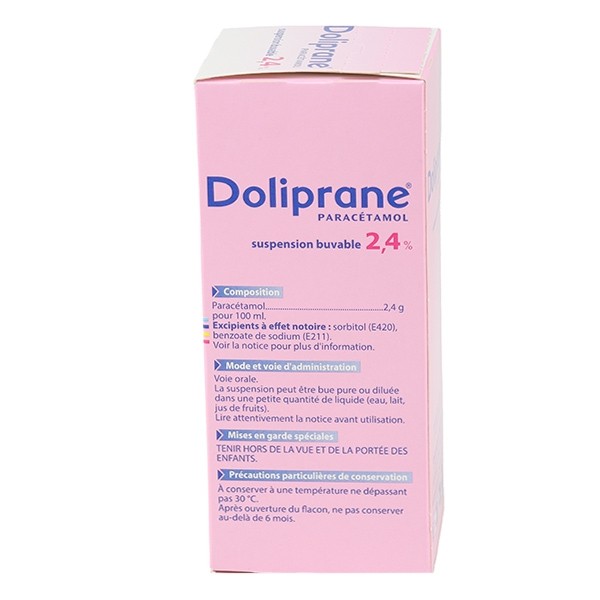 Doliprane bébé sirop sans sucre