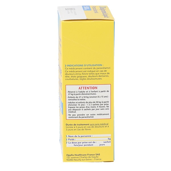 Doliprane Liquiz 500 mg stick sans sucre