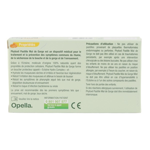 Phytoxil Mal de gorge pastilles miel